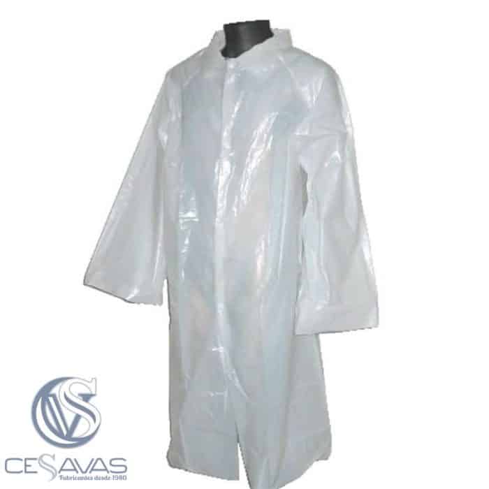 visitor polyethyene coat with button