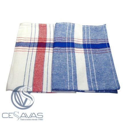 kitchen t.towel white and blue 55 x 55